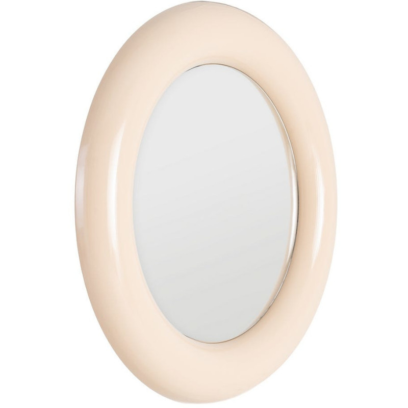 Miroir mural moderne Rond 79x79 en Métal Beige Dalura - 1