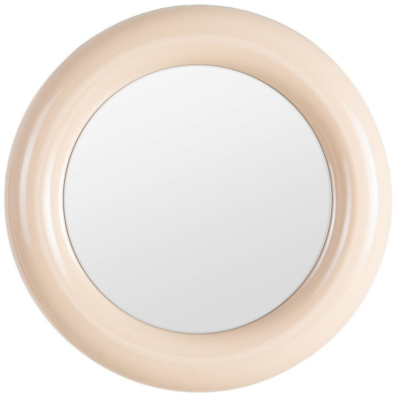 Miroir mural moderne Rond 79x79 en Métal Beige Dalura - 2