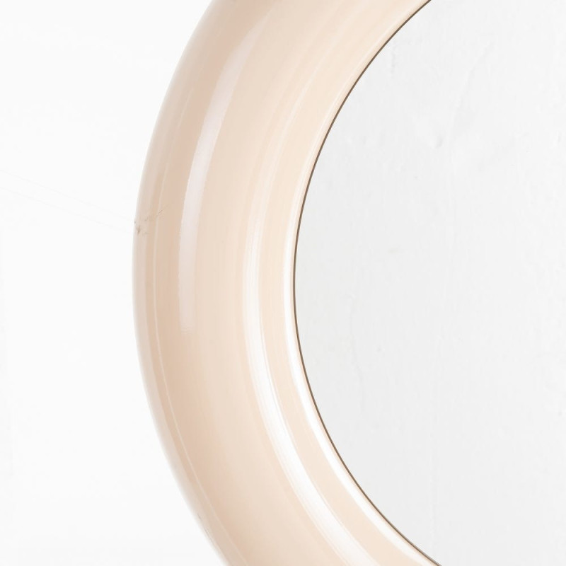 Miroir mural moderne Rond 79x79 en Métal Beige Dalura - 3