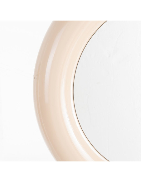 Miroir mural moderne Rond 79x79 en Métal Beige Dalura - 3