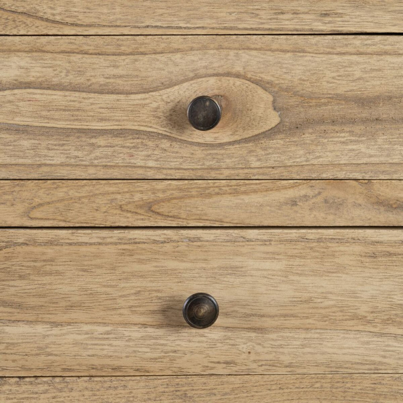 Chevet 5 tiroirs en Bois de mindi Naturel Miro - 5