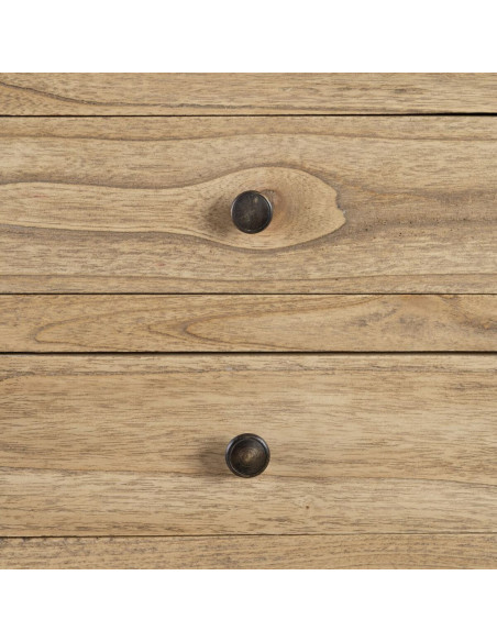 Chevet 5 tiroirs en Bois de mindi Naturel Miro - 5