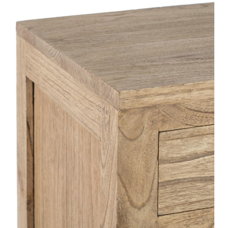 Chevet 5 tiroirs en Bois de mindi Naturel Miro - 7