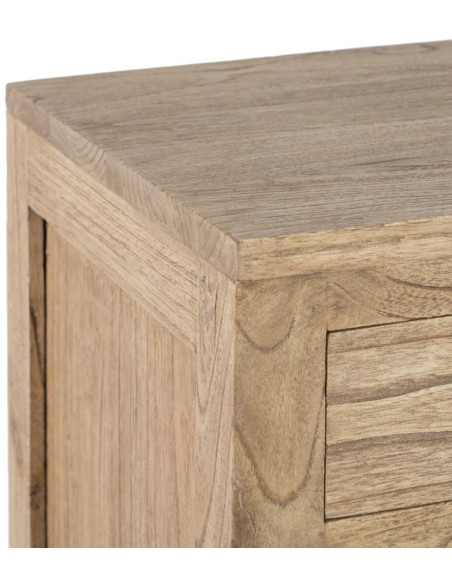 Chevet 5 tiroirs en Bois de mindi Naturel Miro - 7