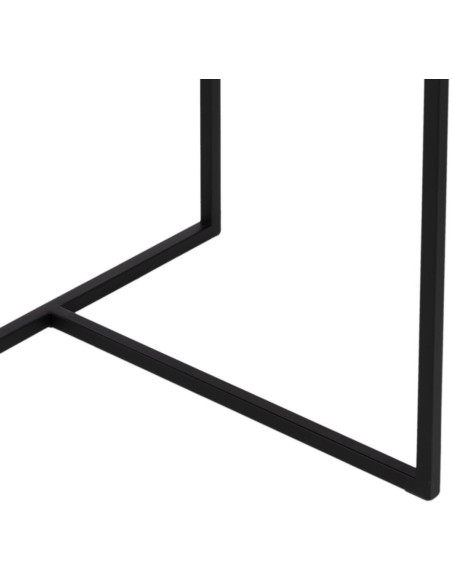 Table d'appoint Ronde en Métal Noir Miroir Dianna - 3