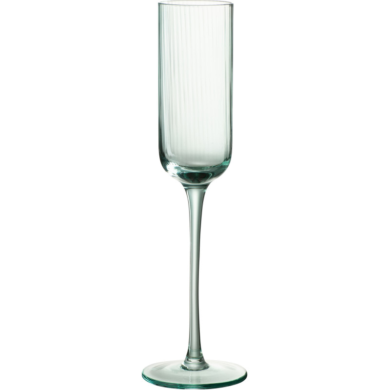 Verre à champagne Louise en Verre Vert menthe - 1
