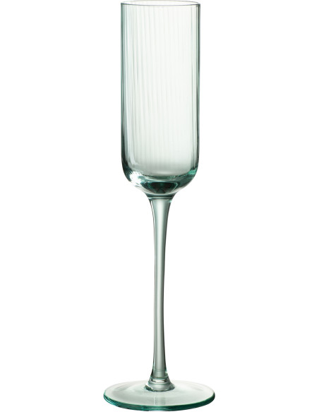 Verre à champagne Louise en Verre Vert menthe - 1