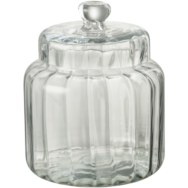 Pot avec couvercle 25 cm Élia en Verre Transparent - 1