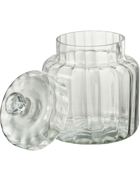 Pot avec couvercle 25 cm Élia en Verre Transparent - 2