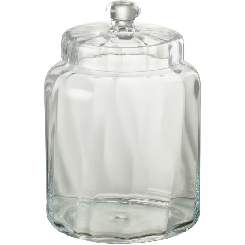 Pot avec couvercle 30 cm Élia en Verre Transparent - 1