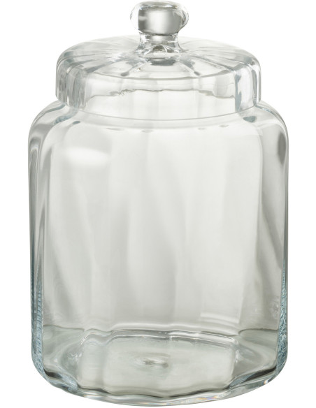Pot avec couvercle 30 cm Élia en Verre Transparent - 1