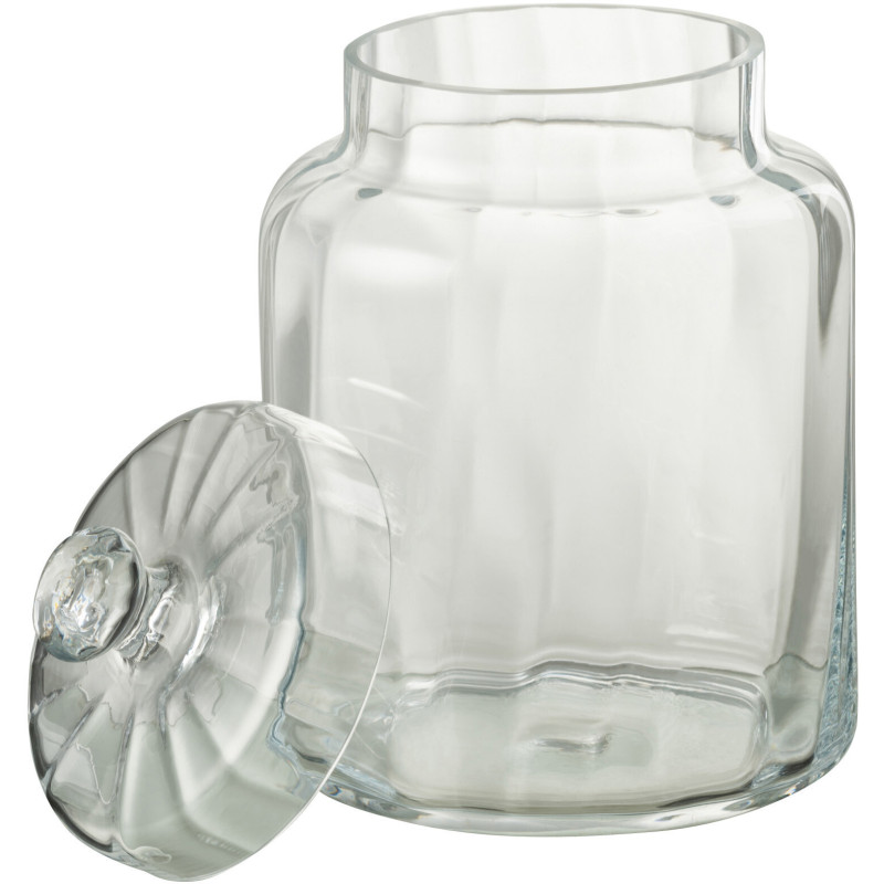 Pot avec couvercle 30 cm Élia en Verre Transparent - 3