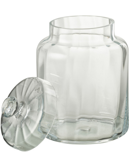 Pot avec couvercle 30 cm Élia en Verre Transparent - 3