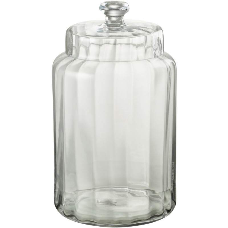 Pot avec couvercle 35 cm Élia en Verre Transparent - 1