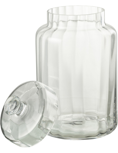 Pot avec couvercle 35 cm Élia en Verre Transparent - 3