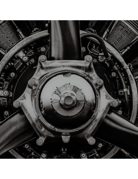 Grand Tableau mural impression sur verre Hélice 120x80 en Verre trempé Noir Blanc Sarai - 3