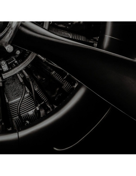 Grand Tableau mural impression sur verre Hélice 120x80 en Verre trempé Noir Blanc Sarai - 4