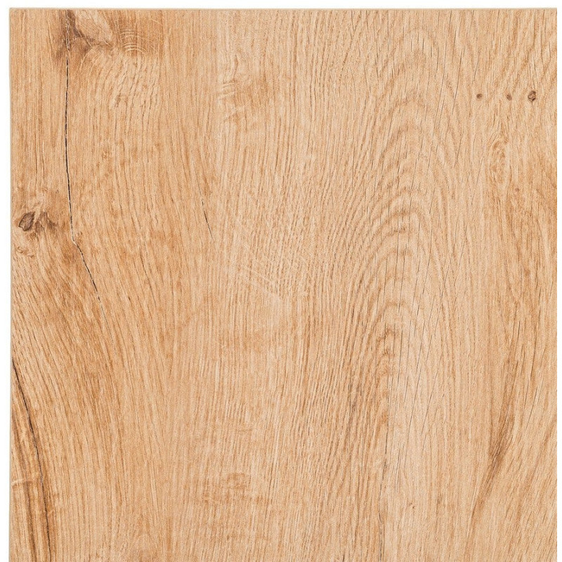 Table à manger extensible moderne Rectangulaire en Bois MDF Naturel Métal Noir Celia - 7