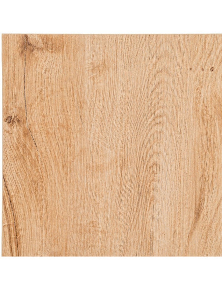 Table à manger extensible moderne Rectangulaire en Bois MDF Naturel Métal Noir Celia - 7