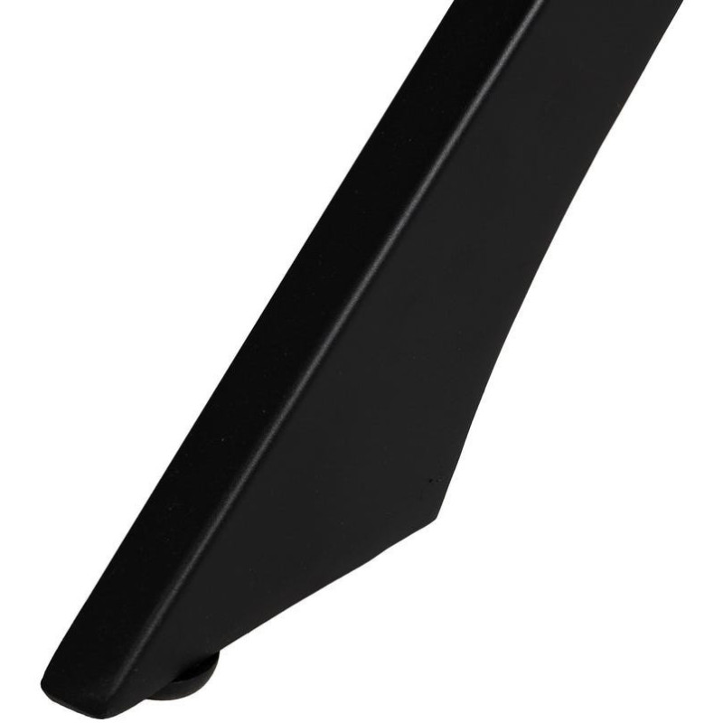 Grande Table à manger extensible moderne Rectangulaire 12 personnes en Céramique Blanc Effet marbre Métal Noir Verre Iriya - 9