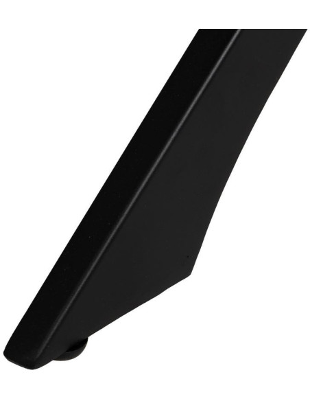 Grande Table à manger extensible moderne Rectangulaire 12 personnes en Céramique Blanc Effet marbre Métal Noir Verre Iriya - 9