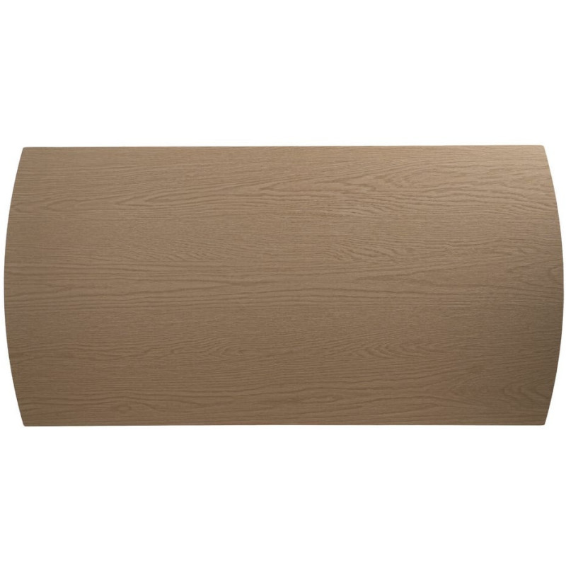 Grande Table à manger extensible moderne Rectangulaire 12 personnes en Céramique Naturel Effet bois Métal Noir Verre Iriya - 11