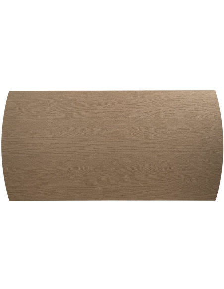 Grande Table à manger extensible moderne Rectangulaire 12 personnes en Céramique Naturel Effet bois Métal Noir Verre Iriya - 11