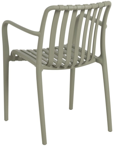 Fauteuil de table extérieur moderne en Polypropylène Vert Tadeo (Lot de 2) - 3