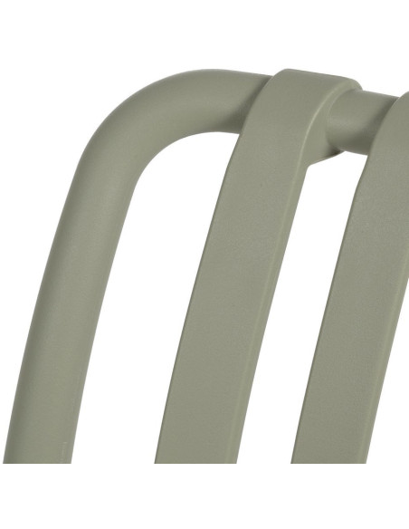 Fauteuil de table extérieur moderne en Polypropylène Vert Tadeo (Lot de 2) - 5