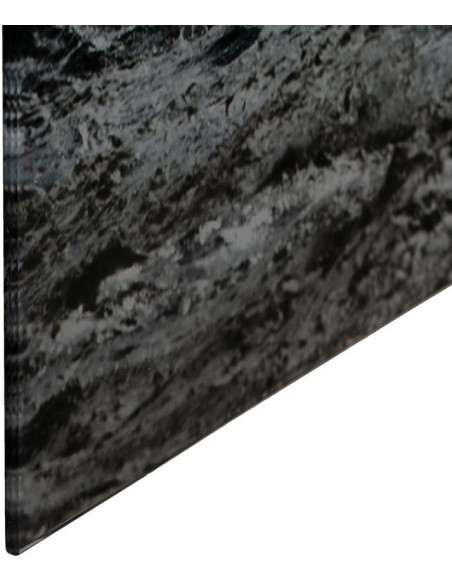 Grand Tableau mural impression sur verre Phare Tempête 120x70 en Verre trempé Noir Blanc Norah - 5