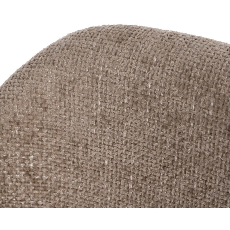 Fauteuil de table architecte Tissu Beige Bois de hêtre Naturel Calvio - 8