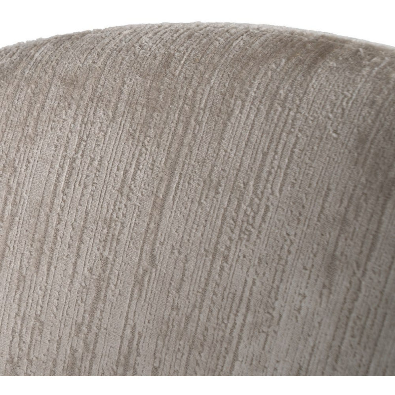 Fauteuil de table rétro chic en Velours Gris glacé Côtelé Métal Noir Carden (Lot de 2) - 5