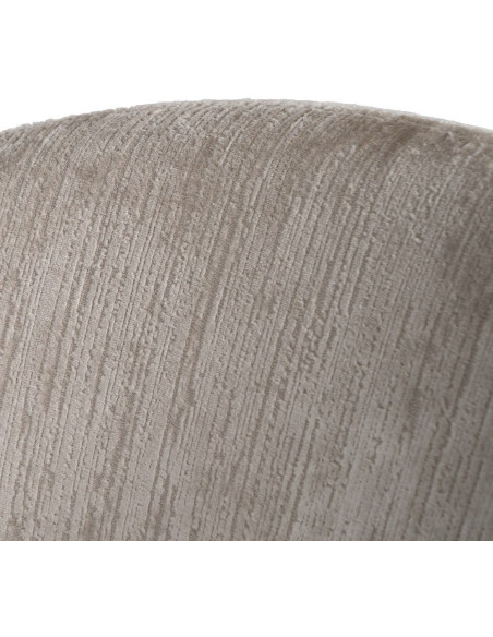 Fauteuil de table rétro chic en Velours Gris glacé Côtelé Métal Noir Carden (Lot de 2) - 5