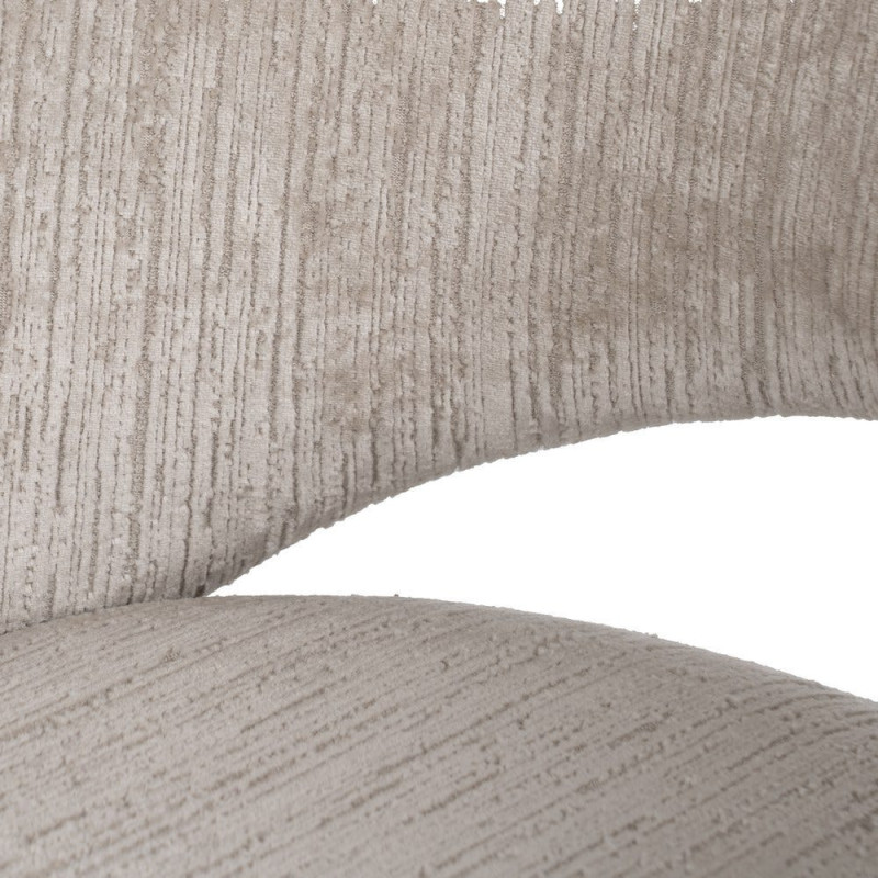 Fauteuil de table rétro chic en Velours Gris glacé Côtelé Métal Noir Carden (Lot de 2) - 6