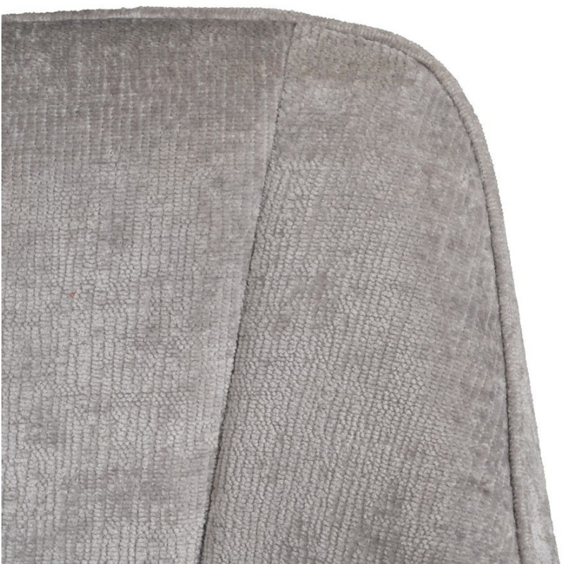 Fauteuil moderne chic en Velours Gris clair Côtelé Métal Noir Solian (Lot de 2) - 4