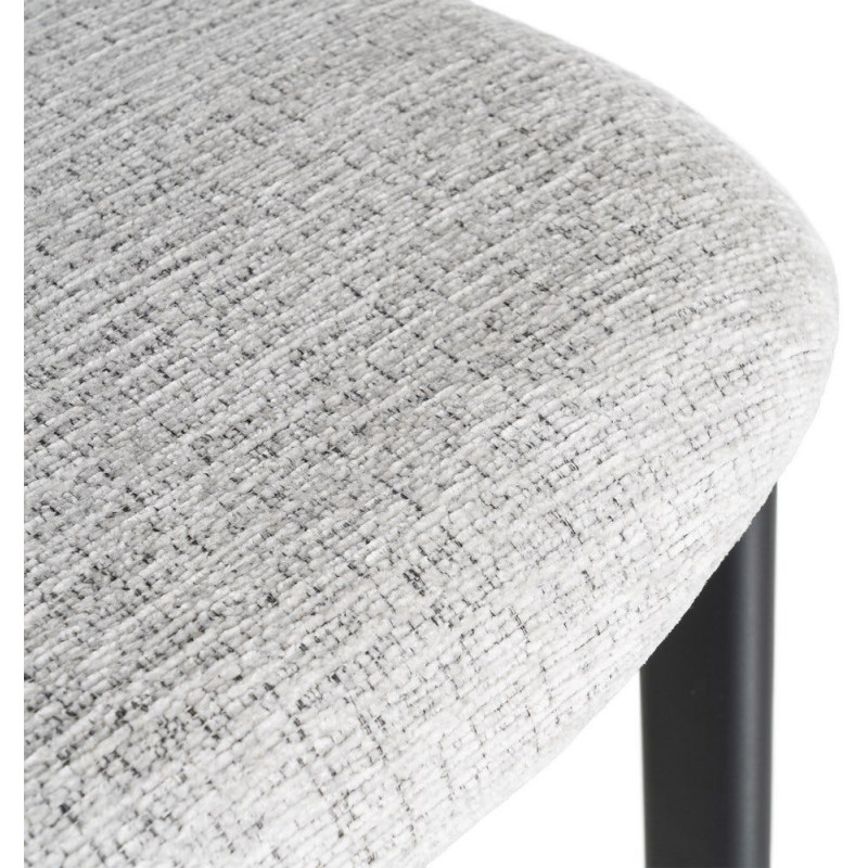 Chaise moderne en Tissu Gris Métal Noir Olve (Lot de 2) - 10