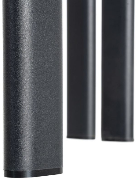 Chaise moderne en Tissu Gris Métal Noir Olve (Lot de 2) - 11