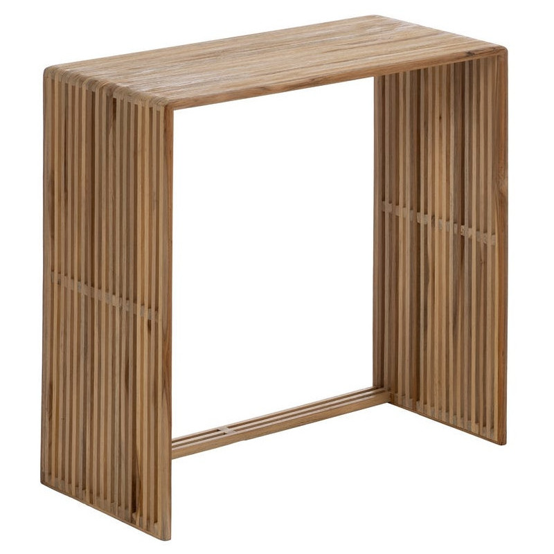 Table d'appoint gigogne moderne scandinave Rectangulaire Bois de teck recyclé Naturel Bellamonte (Lot de 3) - 4