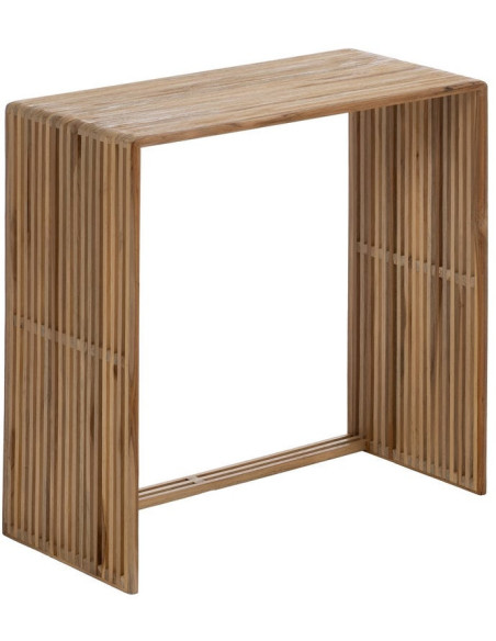 Table d'appoint gigogne moderne scandinave Rectangulaire Bois de teck recyclé Naturel Bellamonte (Lot de 3) - 4