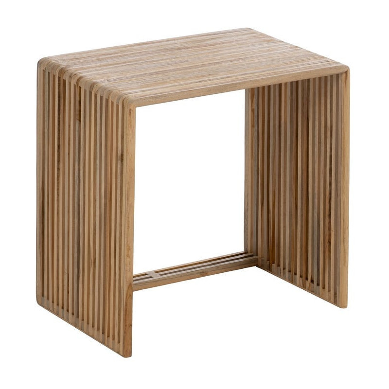 Table d'appoint gigogne moderne scandinave Rectangulaire Bois de teck recyclé Naturel Bellamonte (Lot de 3) - 6