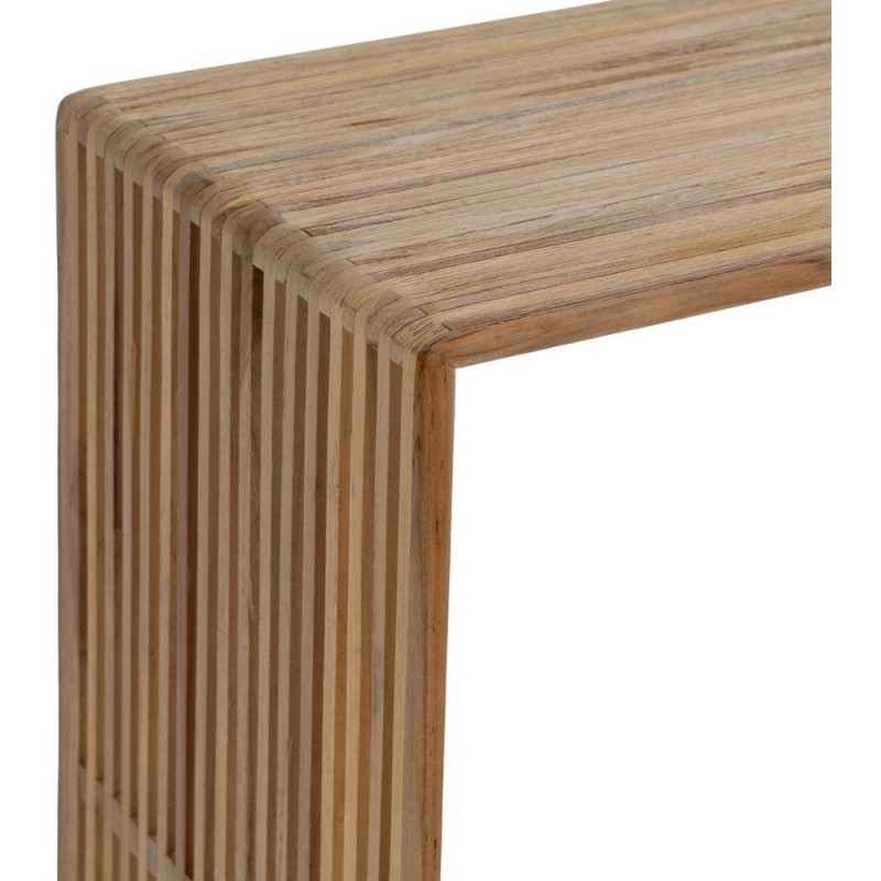 Table d'appoint gigogne moderne scandinave Rectangulaire Bois de teck recyclé Naturel Bellamonte (Lot de 3) - 7
