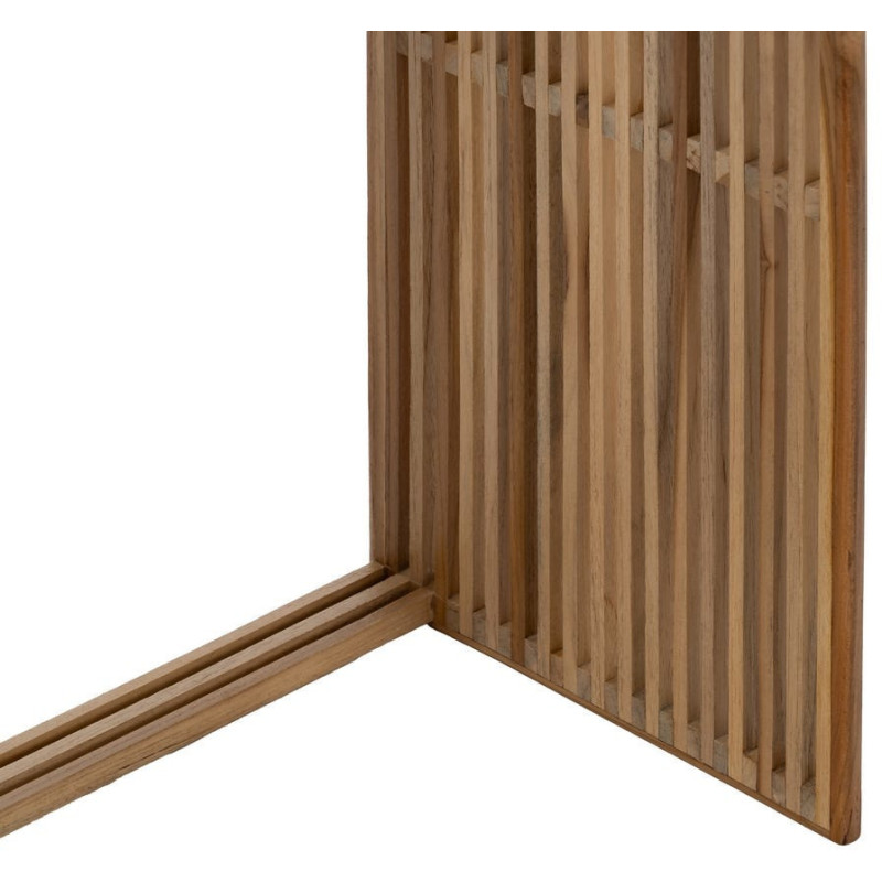 Table d'appoint gigogne moderne scandinave Rectangulaire Bois de teck recyclé Naturel Bellamonte (Lot de 3) - 8