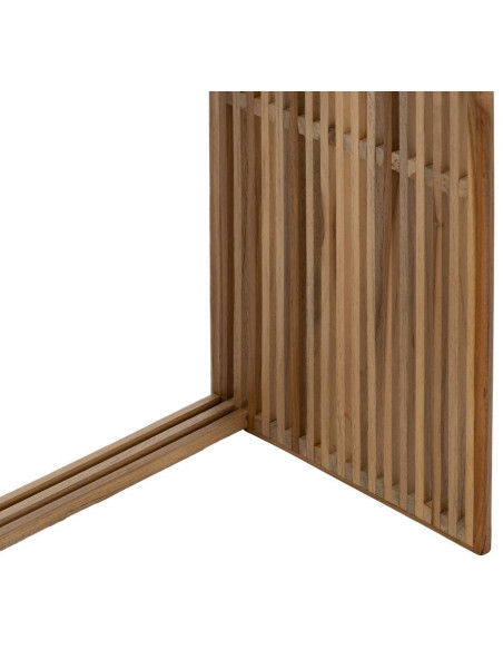 Table d'appoint gigogne moderne scandinave Rectangulaire Bois de teck recyclé Naturel Bellamonte (Lot de 3) - 8