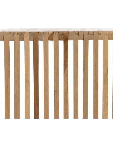 Table d'appoint gigogne moderne scandinave Rectangulaire Bois de teck recyclé Naturel Bellamonte (Lot de 3) - 11