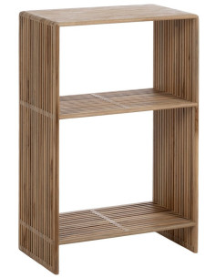 Petite Étagère moderne scandinave 2 niveaux Bois de teck recyclé Naturel Bellamonte - 1