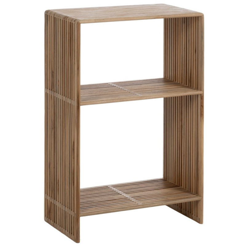 Petite Étagère moderne scandinave 2 niveaux Bois de teck recyclé Naturel Bellamonte - 1