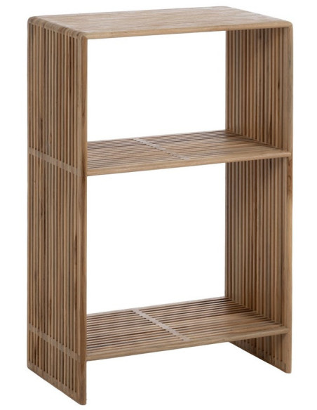 Petite Étagère moderne scandinave 2 niveaux Bois de teck recyclé Naturel Bellamonte - 1