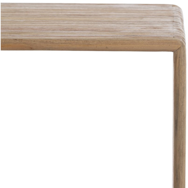 Petite Étagère moderne scandinave 2 niveaux Bois de teck recyclé Naturel Bellamonte - 6