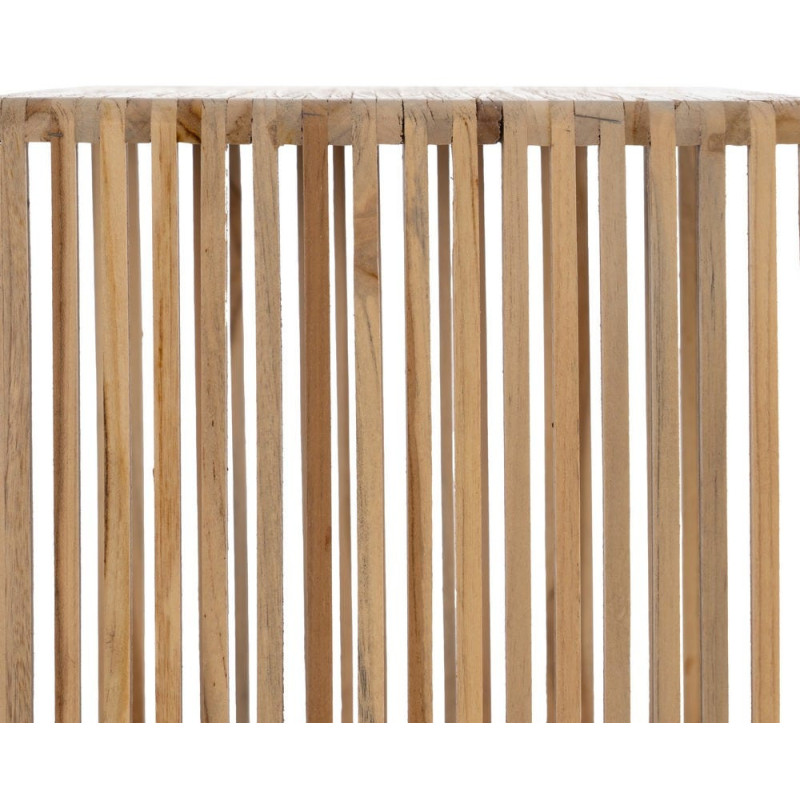 Petite Étagère moderne scandinave 2 niveaux Bois de teck recyclé Naturel Bellamonte - 7