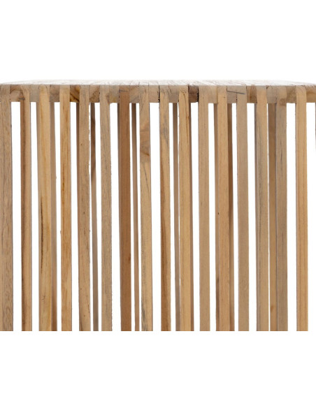 Petite Étagère moderne scandinave 2 niveaux Bois de teck recyclé Naturel Bellamonte - 7